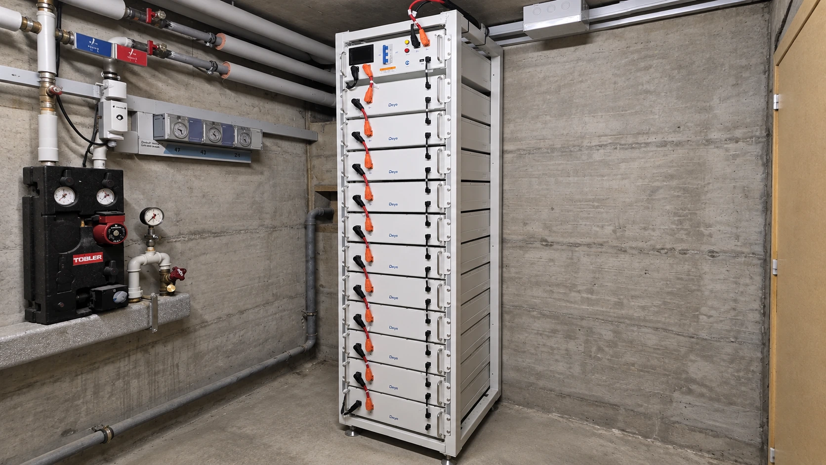 Carport moderne en béton avec borne de recharge 22kW pour véhicule électrique à Chavornay canton de Vaud